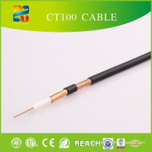 Cabo coaxial de cobre do cabo CT100 com revestimento de PVC